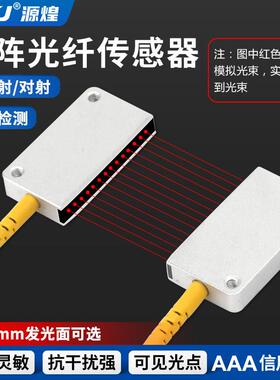 矩阵光纤传感器红外对射感应漫反射光电开关安全光栅光幕区域检测