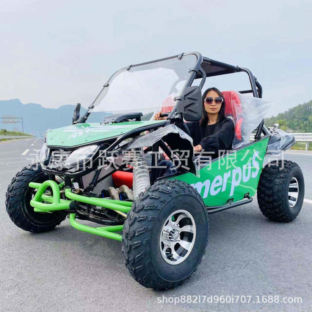 工厂生产200CC卡丁车无级变速双人山地越野卡丁车场地出租车