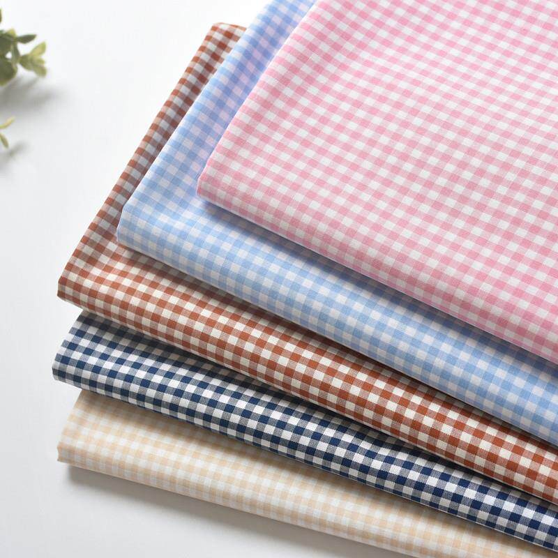 小面团布料进口纯棉色织朝阳格维希格面料棉布衣服裙子童装衬衫