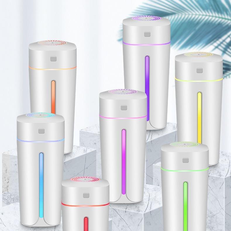 新款直销家用幻彩氛围灯加湿器车载USB空气保湿喷雾机卧室小型桌