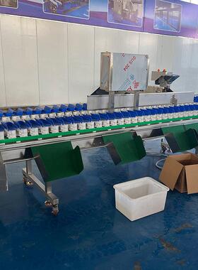 桃子梨重量筛选机 全自动水果分选设备 料盒式鸡爪选别机