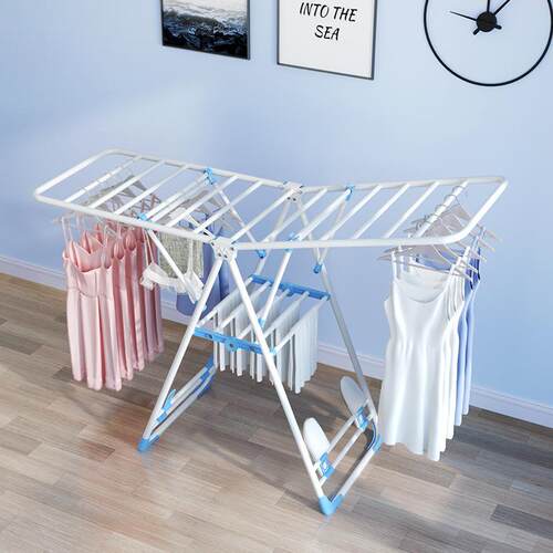 凉毛巾架子理发店晾衣架折叠多功能收缩简易晾衣架室内阳台小迪鹏