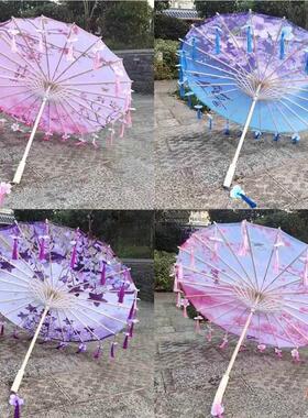 杭州西湖古风流苏伞油纸伞汉代摄影服装伞装饰道具儿童舞蹈走秀伞