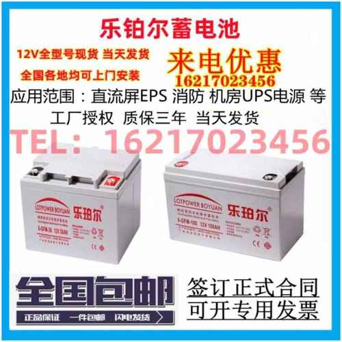 乐珀尔蓄电池12V7AH12a17a20a24a38a40a55a65a80a100a120a150a200
