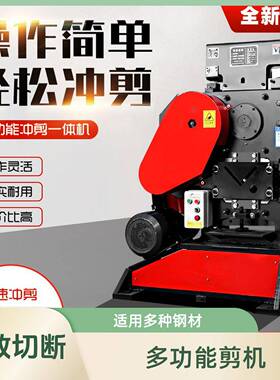 功钢能压联合冲剪机多角钢槽冲孔切断一体机电动IPW剪切机冲一体