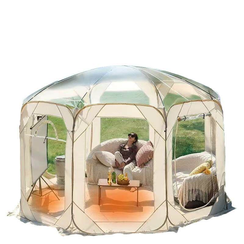 冬季全景星空帐篷透明泡泡屋阳光房家用庭院饭店棚子户外露营帐篷