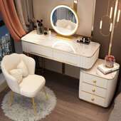 梳妆台卧室轻现代简户奢型伸约缩小化妆台收338纳柜一体其他