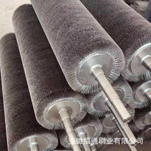 木地板拉丝钢丝毛刷滚筒毛刷去锈钢丝刷轮刷滚金属除锈抛光辊