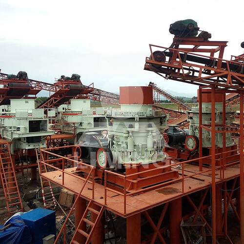 PYB-1200机多缸液工压圆锥破碎立式压圆锥制砂机作HPT现场液图片