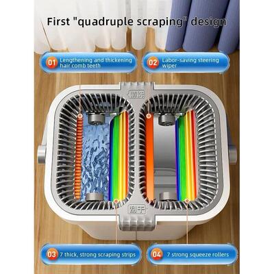 Eco-Friendly Flat Mop with Bucket and Microfiber Cloth for E