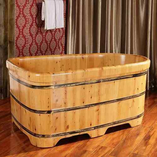 川浴木桶双人桶泡澡桶人香柏木沐FHF桶成洗澡加厚实木浴缸大号浴