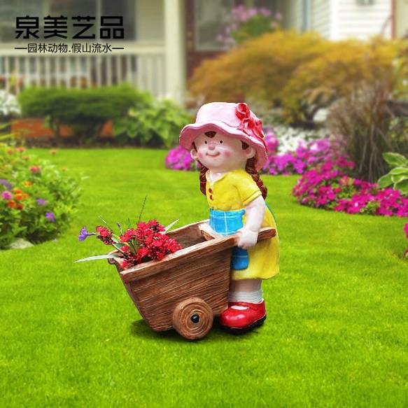 户外花园院子别墅庭院装饰品卡通人物摆件创意花盆摆设树脂工艺品