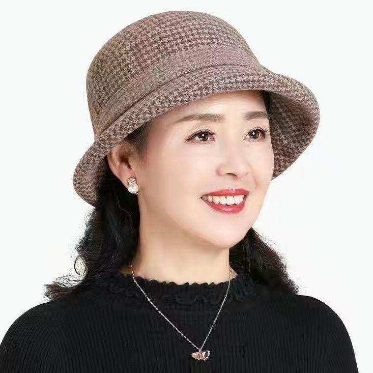 中老年人帽子女士盆帽妈妈保暖夫帽秋冬天毛呢礼帽春秋奶奶布帽,服饰配件/皮带/帽子/围巾,帽子,淘宝优惠券,粉丝福利购,淘宝优惠卷