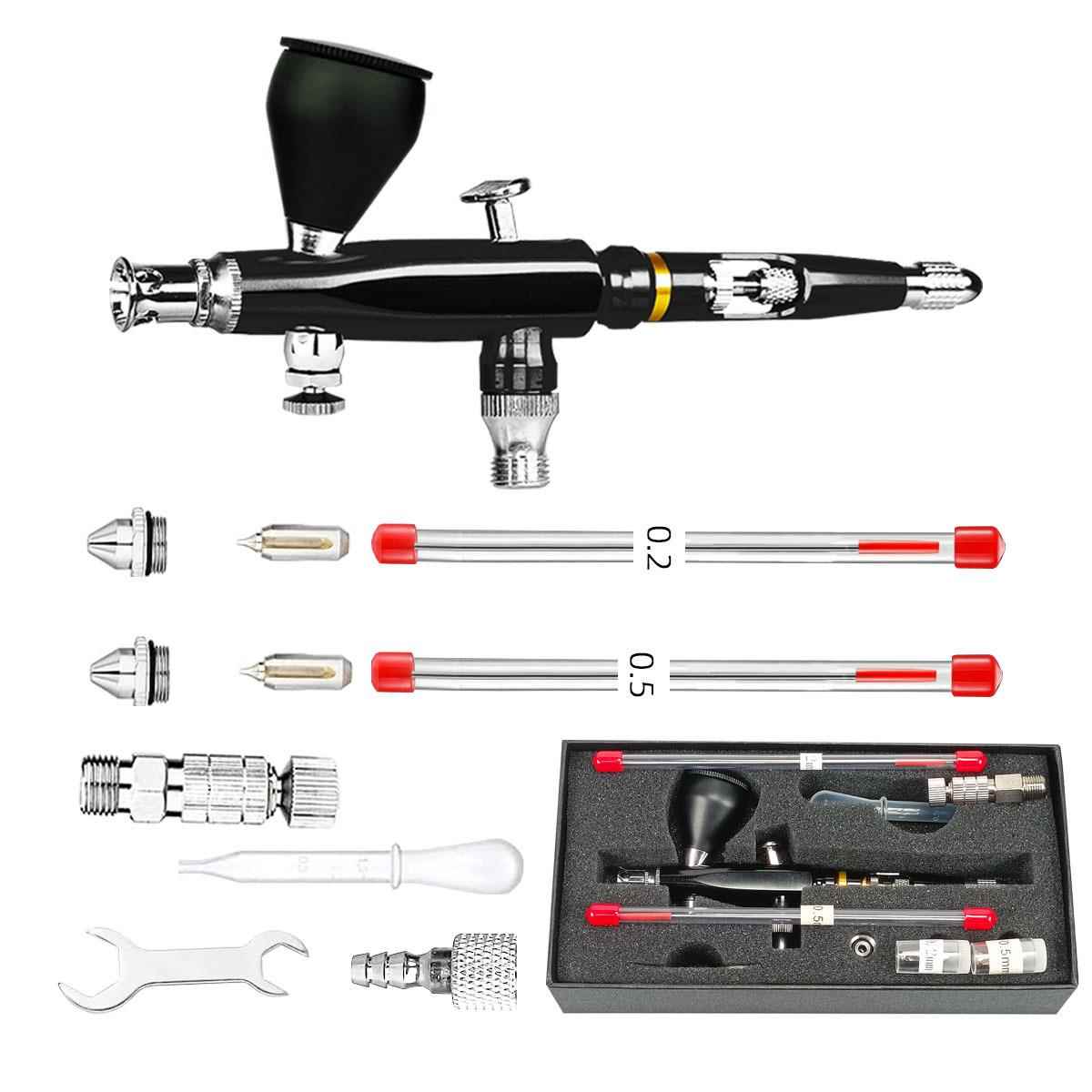 绘M180喷笔上彩汽车喷漆笔美工模型美术喷绘笔0.2M180-红0.色3-0.