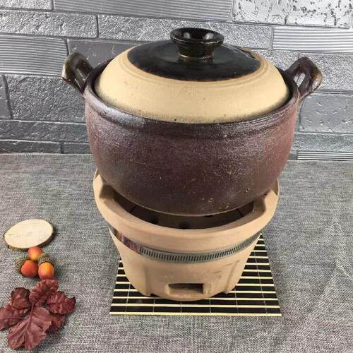 农村土瓦罐传统老式广西正宗土砂锅煲汤煲煮粥土沙锅炖锅火炉土锅