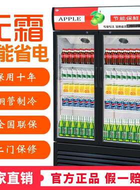 饮料啤酒展示柜商用冷藏保鲜柜蔬菜水果立式冰柜便利店单双门冰箱