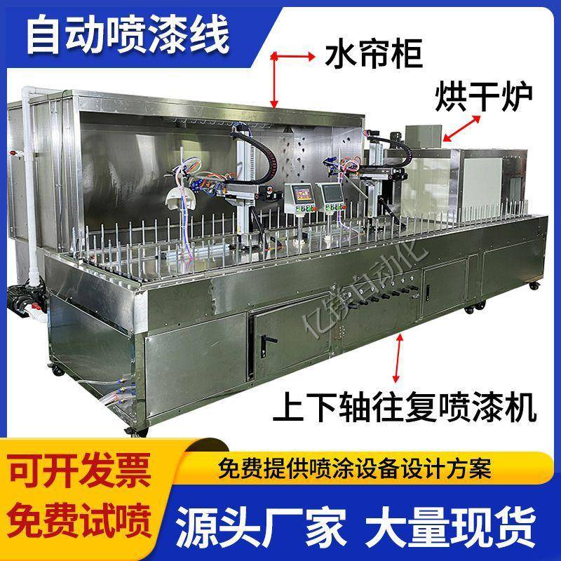 化妆玻璃瓶自动喷漆设备线香水瓶喷油线香薰精油玻璃瓶两涂两烤