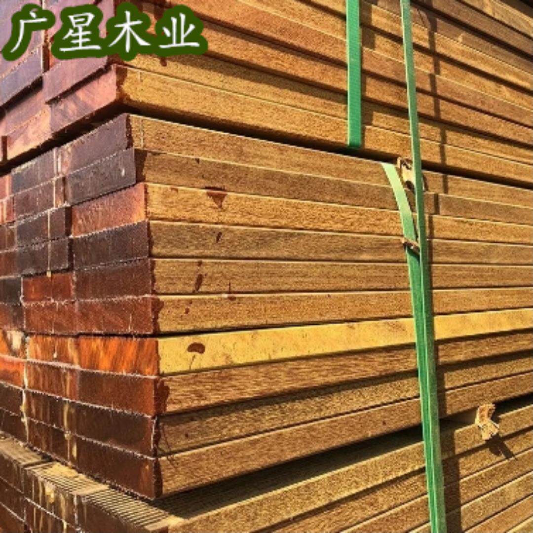 厂家直销南美紫檀实木地板 户外依贝重蚁木板木圆柱地板按需加工