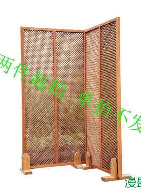木制格子网片 细格木屏风隔断 围栏 景观装饰栅栏 爬藤篱笆支架