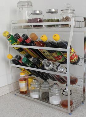 304放不锈钢调味架料架碗调碟架三四层厨房置FS725602物架可斜储