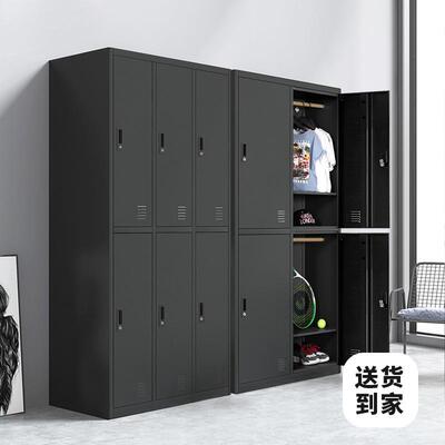 黑砂纹系洛克菲勒黑色更衣柜员工储柜宿舍浴桑拿存包物带柜锁室换