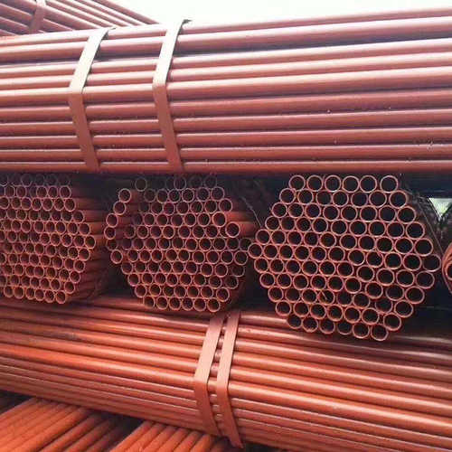 Q235B直缝焊管 高频焊架子管 建筑用架子管 定尺生产 喷红漆 黄漆