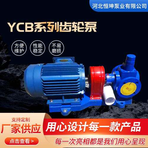 铸铁YCB圆弧齿轮泵自吸式抽油润滑泵电动输送液压齿轮泵