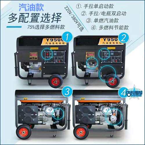 工户外小型便携式发电机3K5KWW6KWKW10KW家用业8汽油发电机组 - 封面