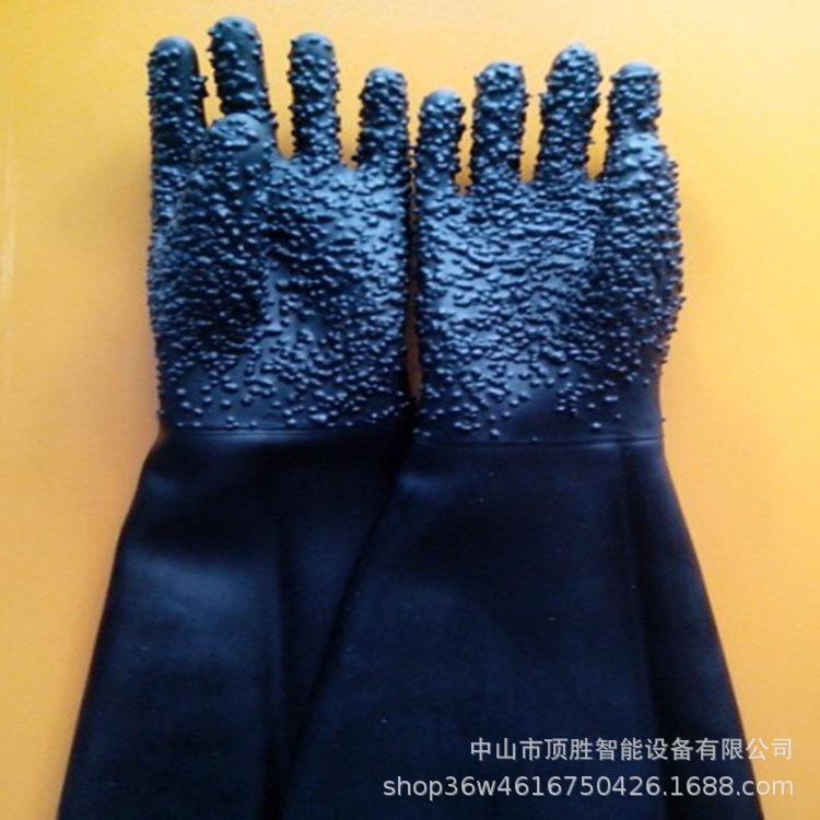 喷砂手套 喷砂机手套 喷砂机配件 加厚耐磨带颗粒喷砂手套