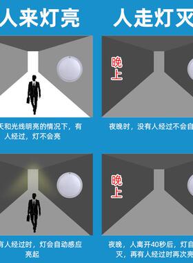 R189-18W厂家生产人体感应LED吸顶灯红外感应吸顶灯楼道感应LED灯