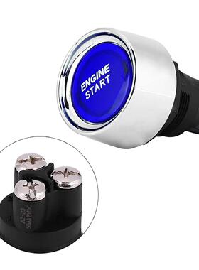 车汽改装动点火开关键1启CP-06152v24v自动复位一启动开关LED灯按