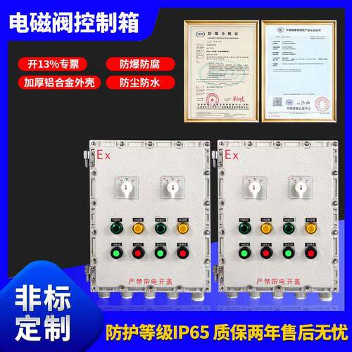 防爆电磁阀控制箱机旁控制柜端子空箱防爆仓劈振打器电动盲板蝶阀