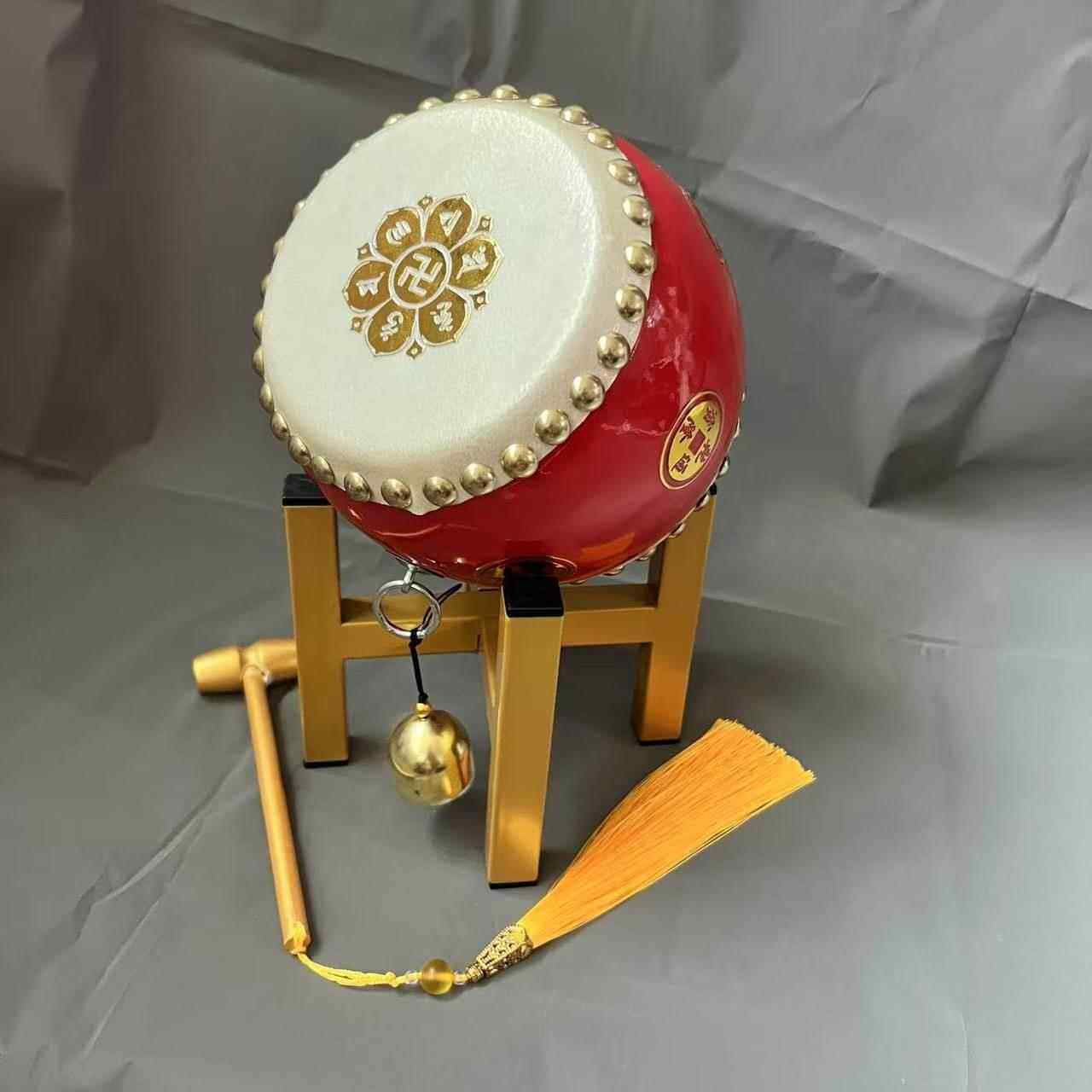 高档百装福鼓迁六帝鼓开 运鼓玄关风水家居桌面摆件乔饰品吉祥开
