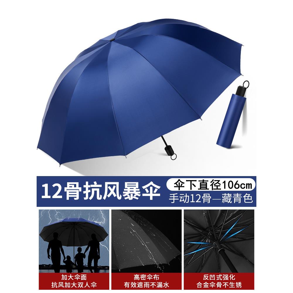 正品雨伞男士风大号加暴固加厚结实耐用抗手动伞折叠遮阳伞晴雨两图片