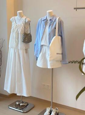 韩版女装模特道具半身扁平胸服装店橱窗陈列假人偶扁身展示架
