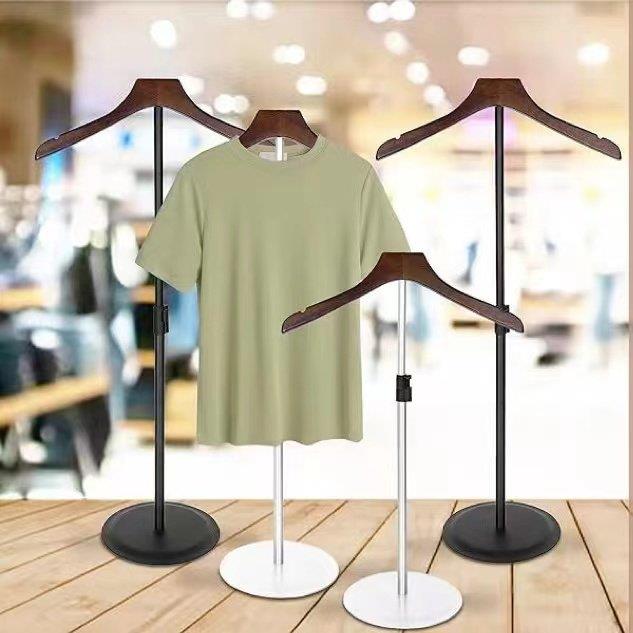 新款伸缩T恤展示架外套挂衣架展览衬衫丁字架服装店T形架t架成人