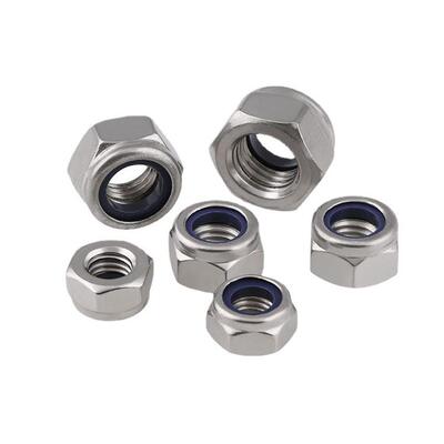 厂家售38420销4不锈钢六角防松螺母DIN9261锁紧6螺母量大优惠M3-M