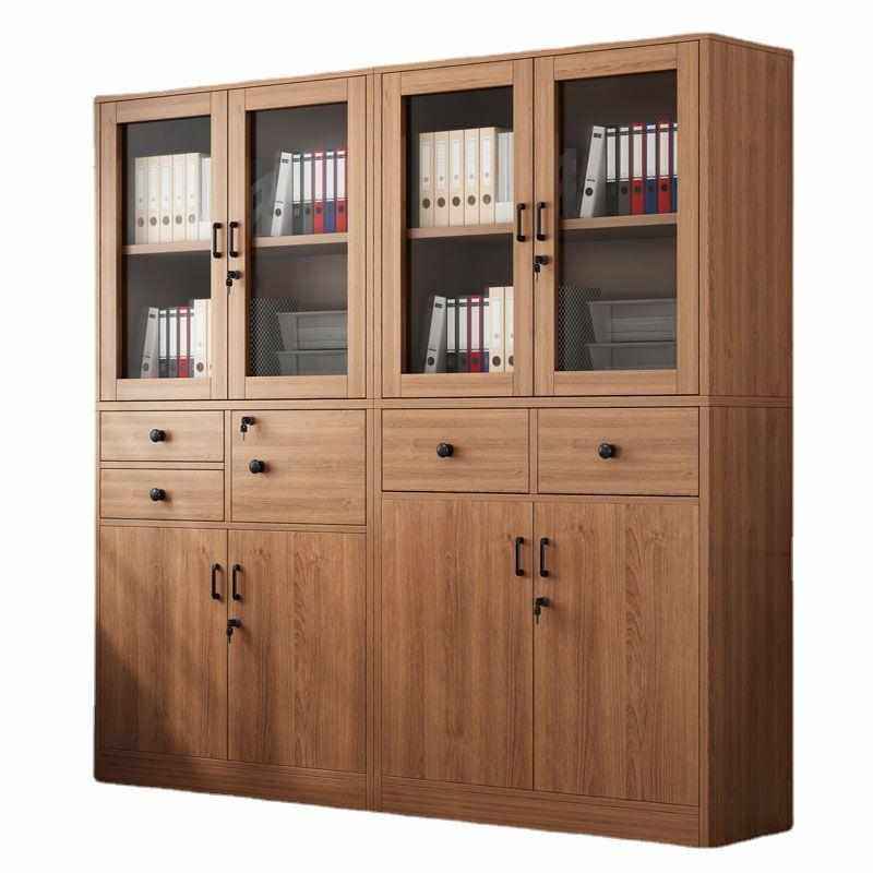 书柜防尘收纳柜办公室置物展示柜木质带锁文件柜子靠墙带门资料柜,商业/办公家具,办公储物柜,淘宝优惠券,粉丝福利购,淘宝优惠卷