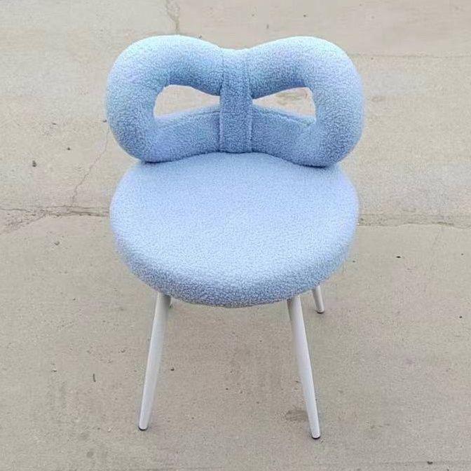 设计师款时尚蝴蝶结奶油风女生室EAO卧梳妆轻化台椅子网红靠背奢