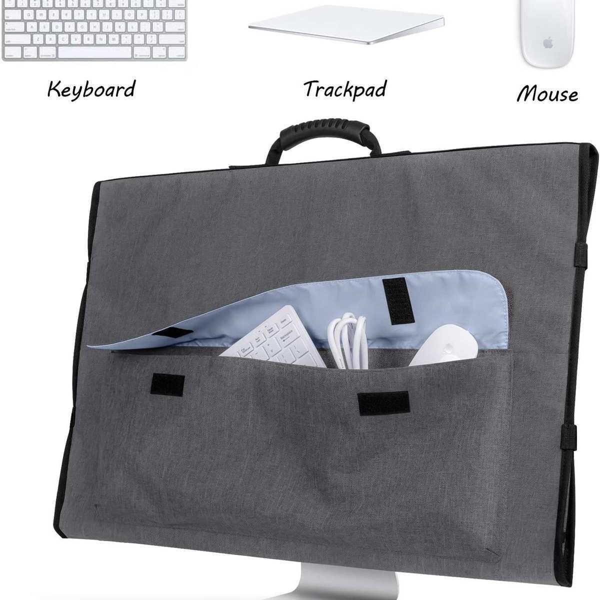 旅行便携包兼容27 英寸台式电脑保护罩一体机显示屏收纳包