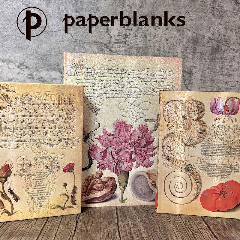paperblanks笔记本米拉植物佛兰芒玫瑰百合康乃馨覆古精美记事本