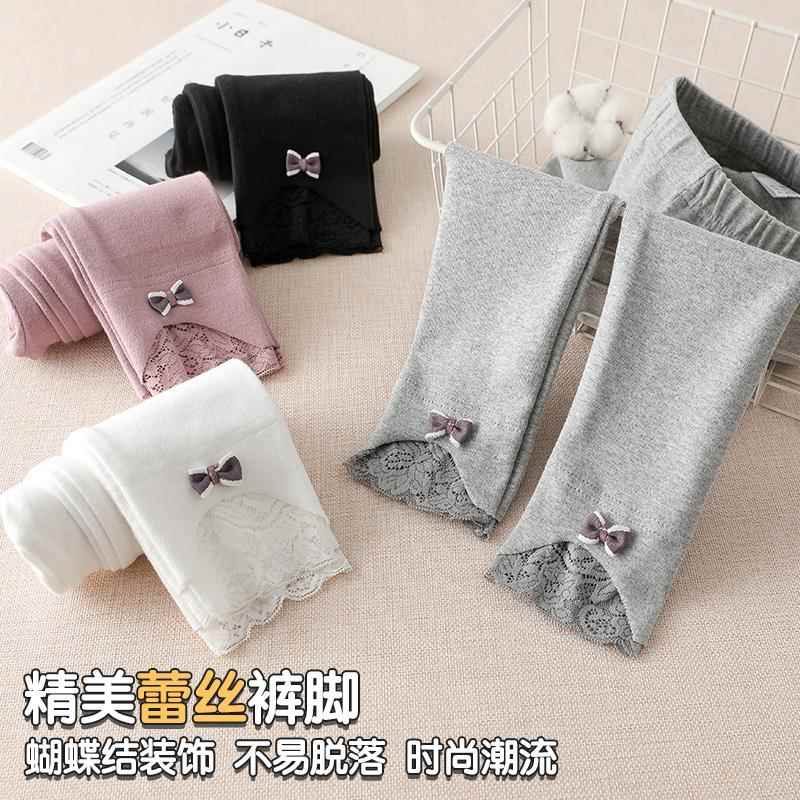女童打底裤春秋外穿2026春季新款纯棉白色裤子儿童女宝宝春装小童