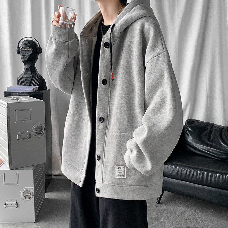 仓石一树潮牌2025新款连帽开衫卫衣男士春秋季宽松青少年夹克外套