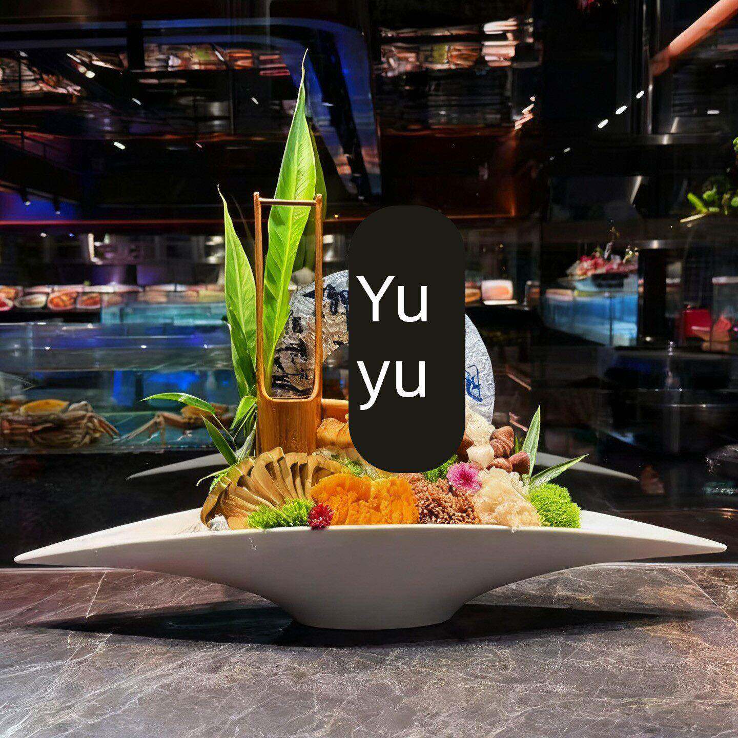 商用摆台盘子刺身冰盘鱼生盘大号海鲜姿造餐具龙虾盘密胺彷瓷盘子
