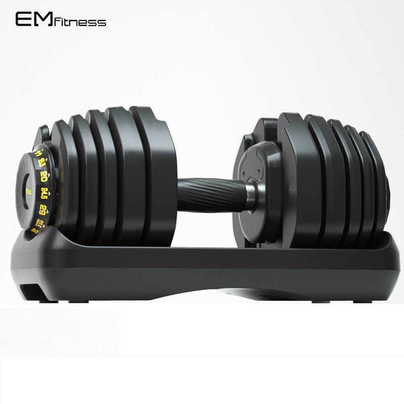 智能可调节哑铃健身男士家用自动快速换重量电镀哑铃力量训练套装