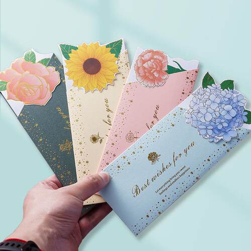 教师节创意烫金感恩生日贺卡感恩祝福留言送员工生日通用高级感