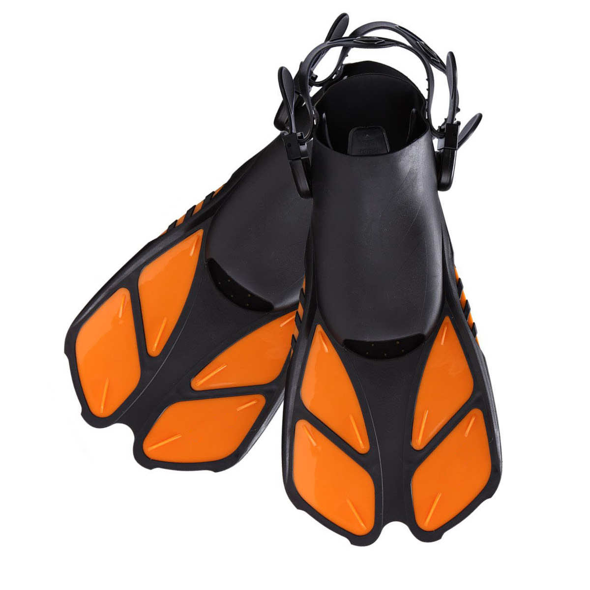 潜水脚蹼 成人儿童脚蹼男女通用可调节式鞋带潜水游泳训练 短脚蹼