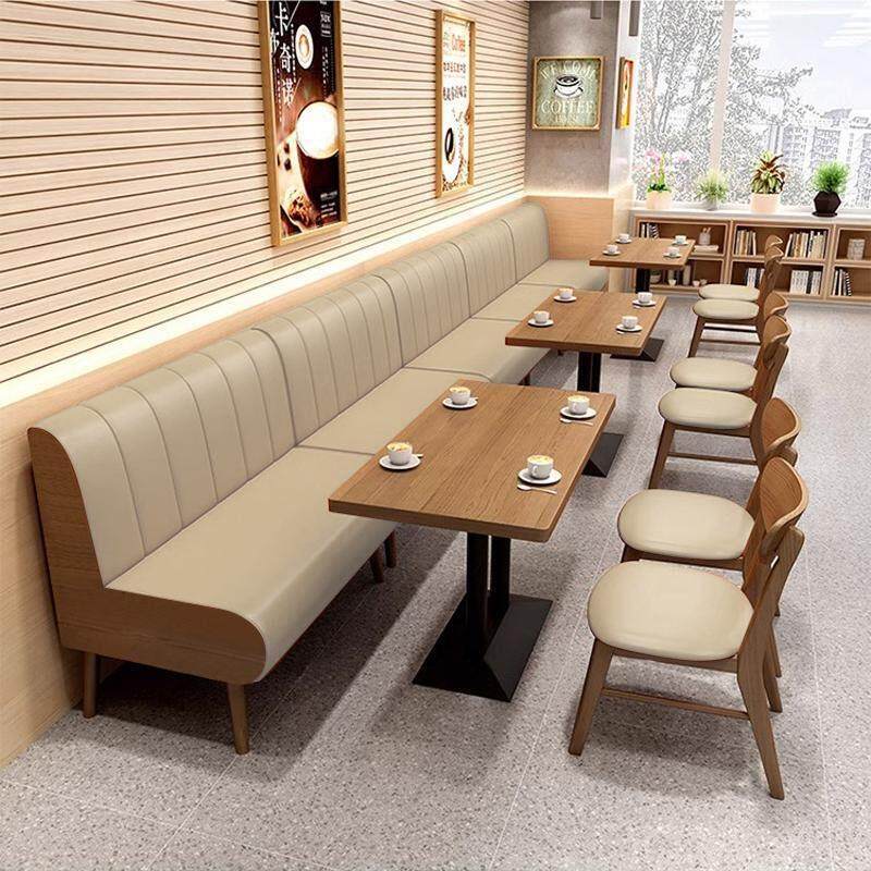 饭厅茶楼餐饮商用咖啡厅奶茶甜品小吃店卡座沙发桌椅组合座椅定制
