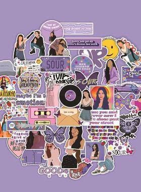 50PCS Singer Olivia Rodrigo Sour Stickers Aesthetic for Lapt
