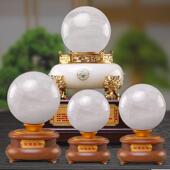 EQ4F水晶球摆件天然白水晶大小号客厅玄关装 饰办公室乔迁新居礼品